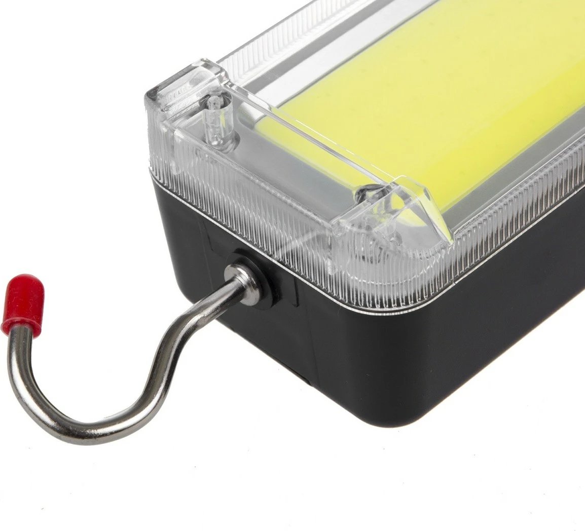 Llampë punë Maclean MCE307, LED COB, 700lm, me bateri të rikarikueshme, zi/kuqe