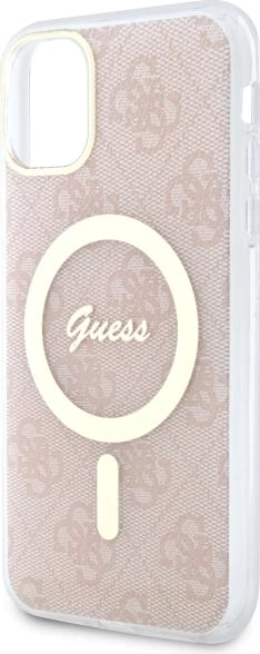 Mbështjellës Guess 4G MagSafe për iPhone 11 6.1", Rozë Mbështjellës Guess 4G MagSafe për iPhone 11 6.1", Rozë