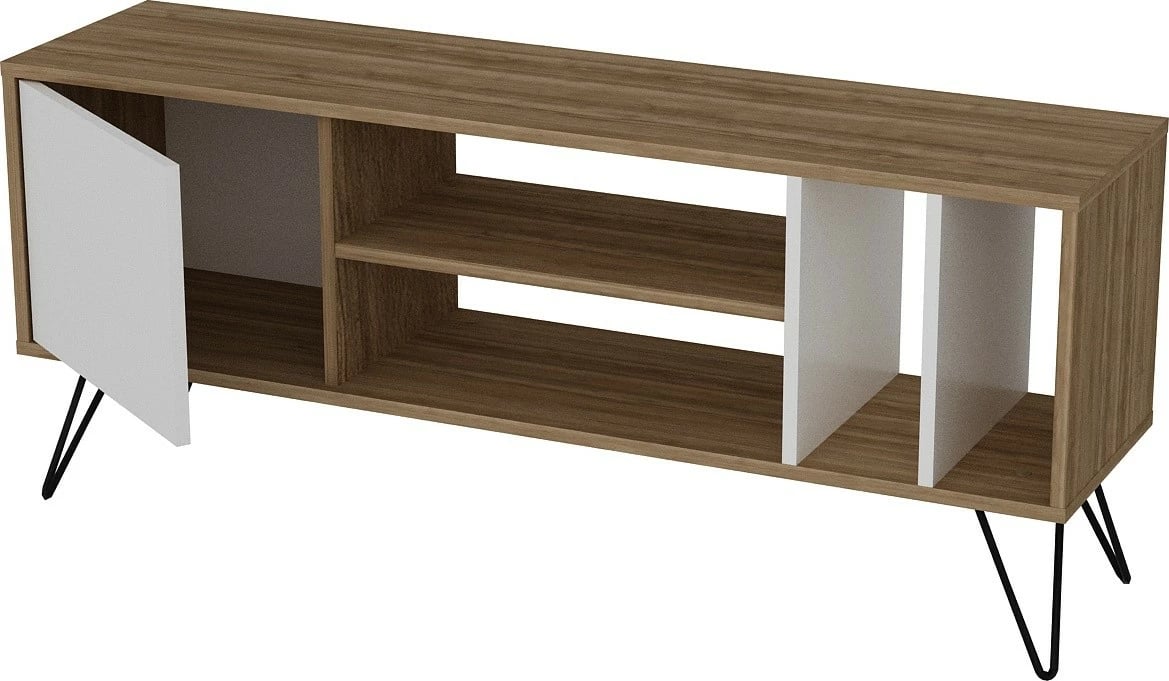 Komodë TV Hanah Home, Mistico (140), ngjyrë arre, e bardhë