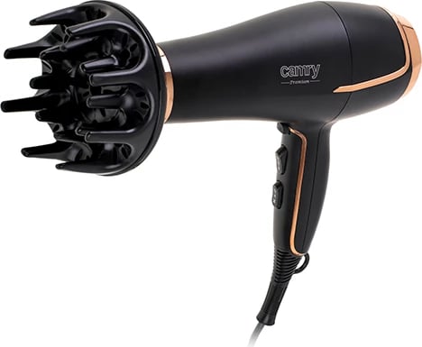 Tharëse flokësh Camry CR 2255 2200W e zezë me difuzer dhe koncentrator