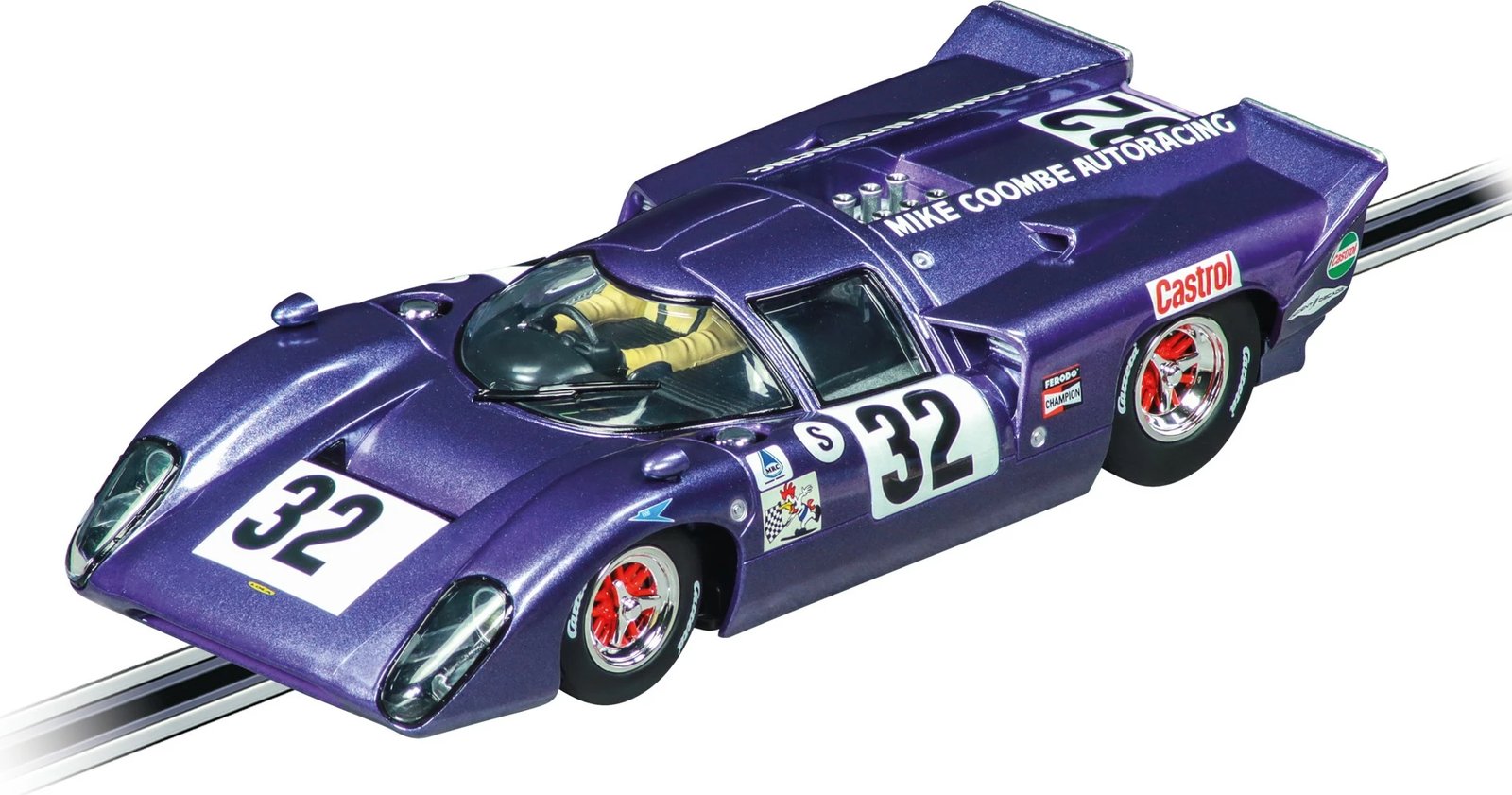 Veture slot Carrera Lola T70 MKIIIb Digital 124, me drita, shumëngjyrëshe