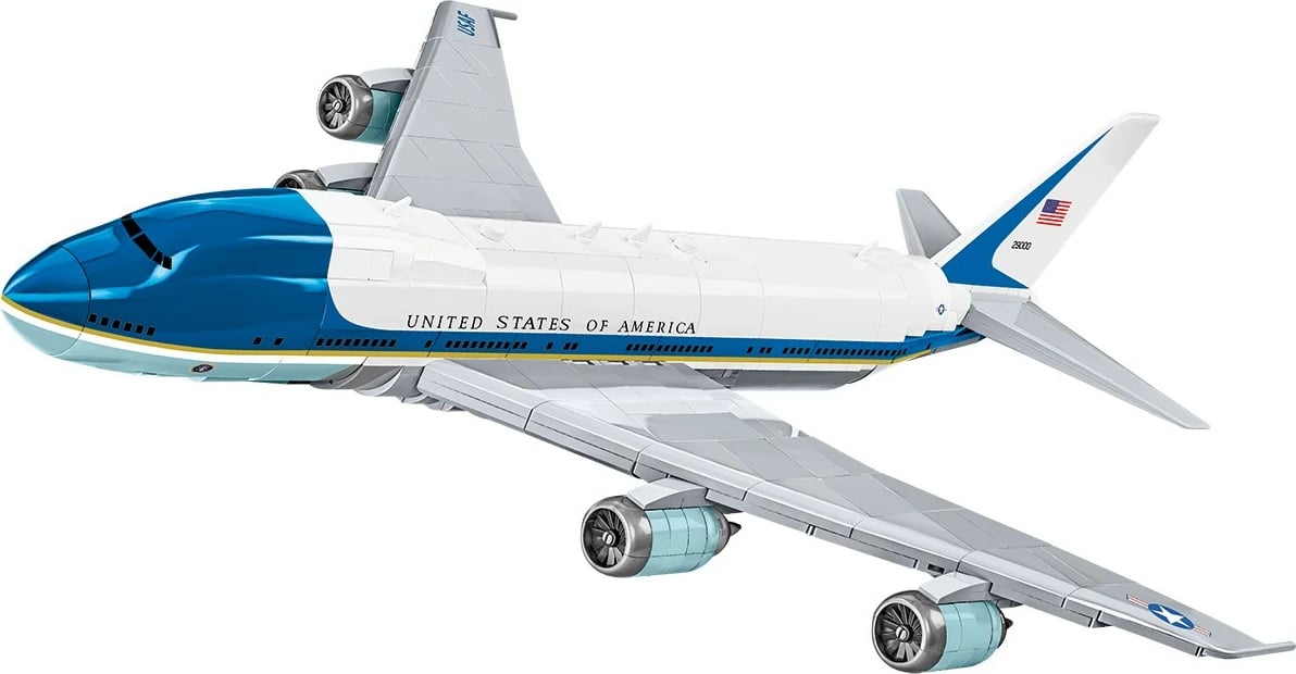 Set blloqe ndërtimi Cobi Boeing 747 Air Force One, 1087 pjesë, plastikë, ekstra i madh