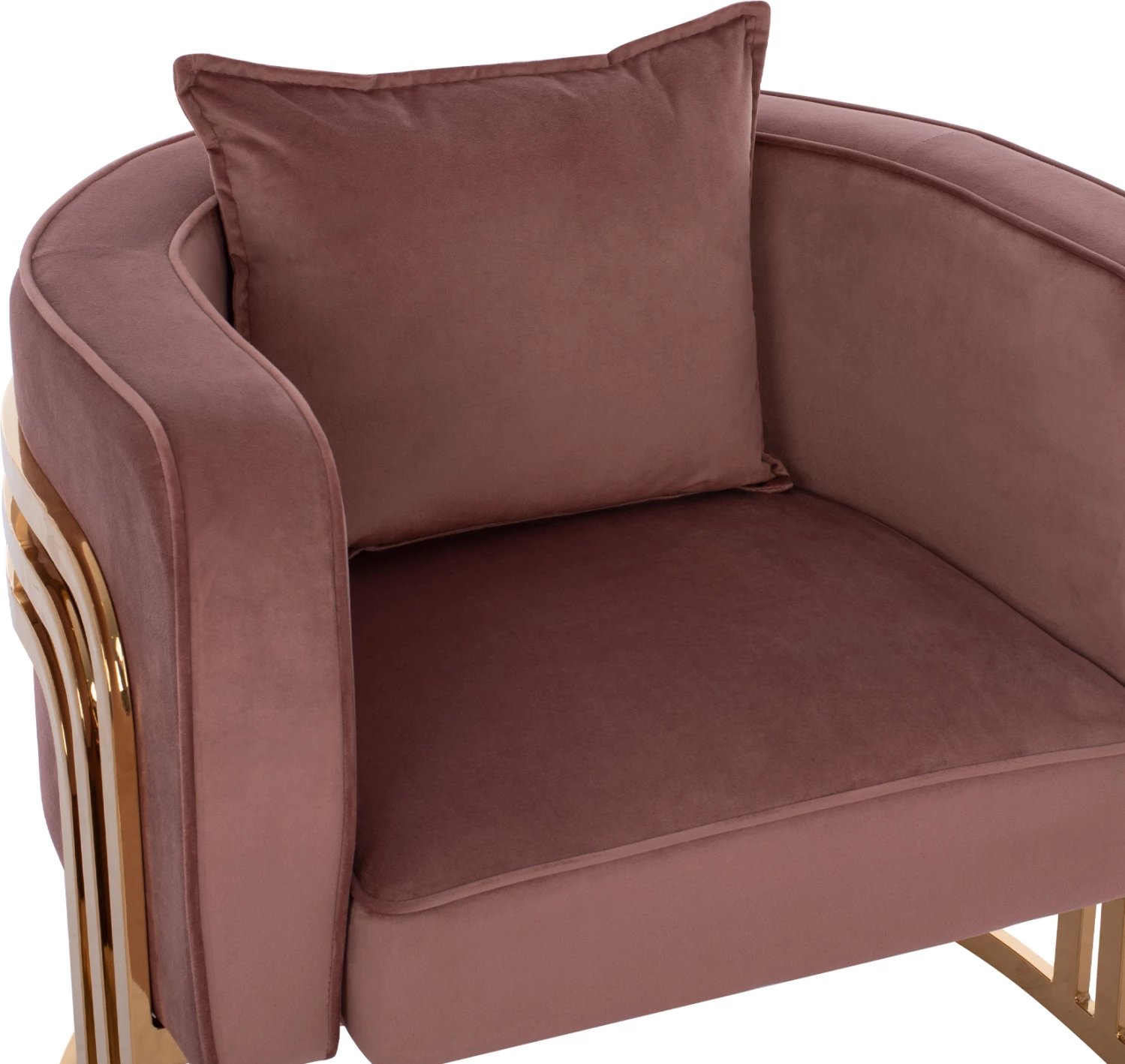 Karrige TIANA me kornizë metali të artë dhe shpinë të ulët FH8738.02