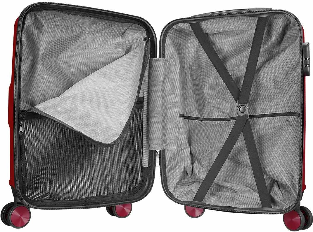 Valixhe udhëtimi Zoozie Bags, Wexta Wx-210, ngjyrë e kuqe Claret, madhësi kabine