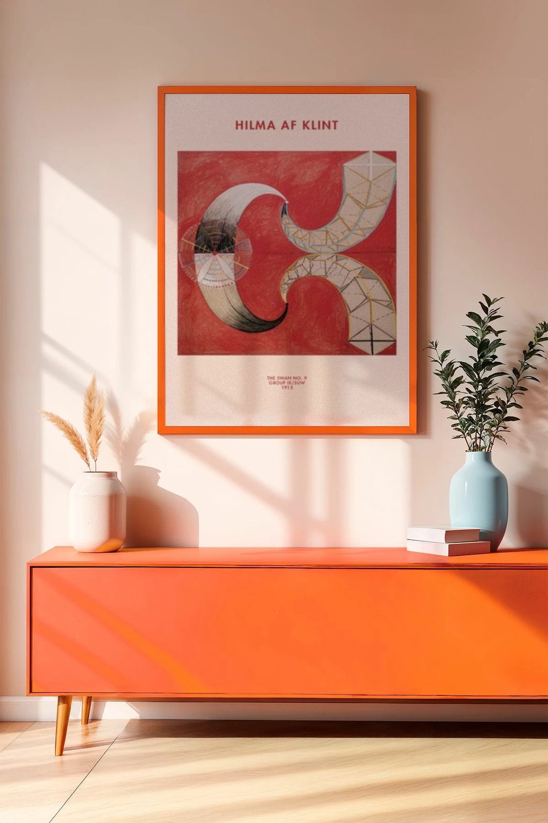 Pikturë dekorative me kornizë MDF Wallity, Artrnkdata31, ngjyrë portokalli