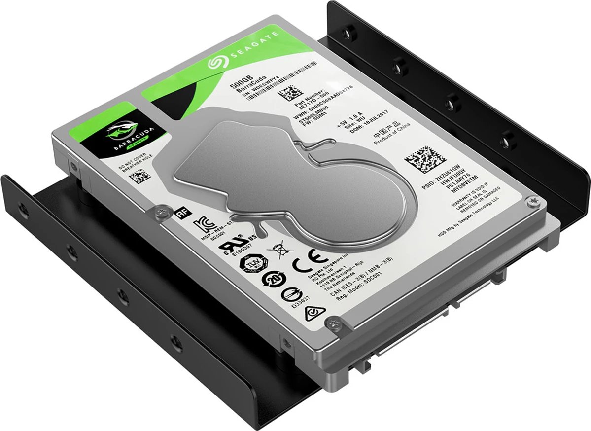 Kasë Orico HB-325-V1 për disk 2.5" në hapësirë 3.5", alumini, e zezë