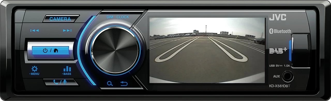 Radio veture JVC KD-X561DBT, Bluetooth, USB, ekran 3", e zezë/kaltër