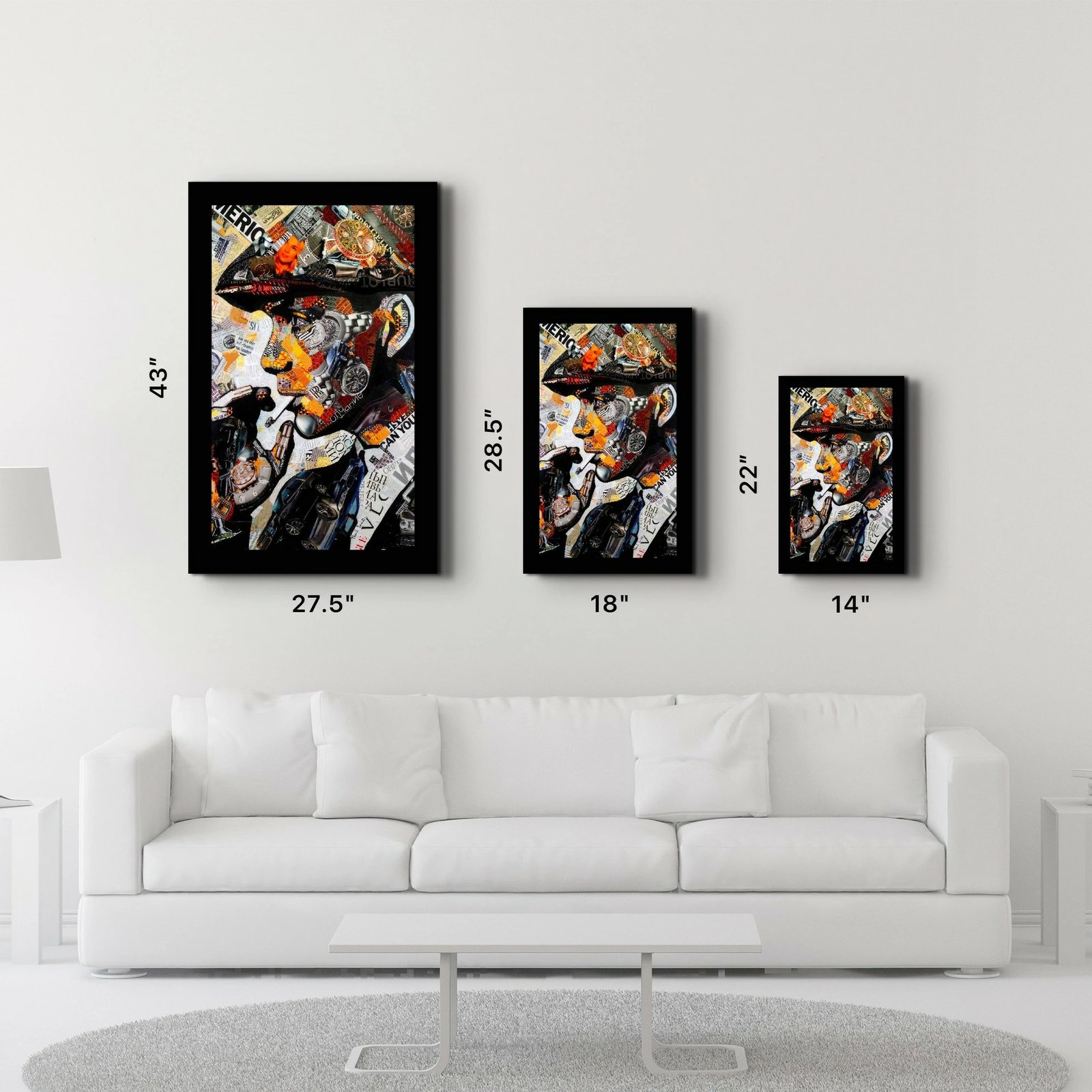 Pikturë dekorative prej xhami të temperuar, shumëngjyrëshe, SPR-1135, 46x72cm