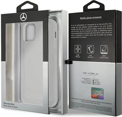 Mbështjellës Mercedes MEHCP12LARCT për iPhone 12 Pro Max 6.7", Transparent