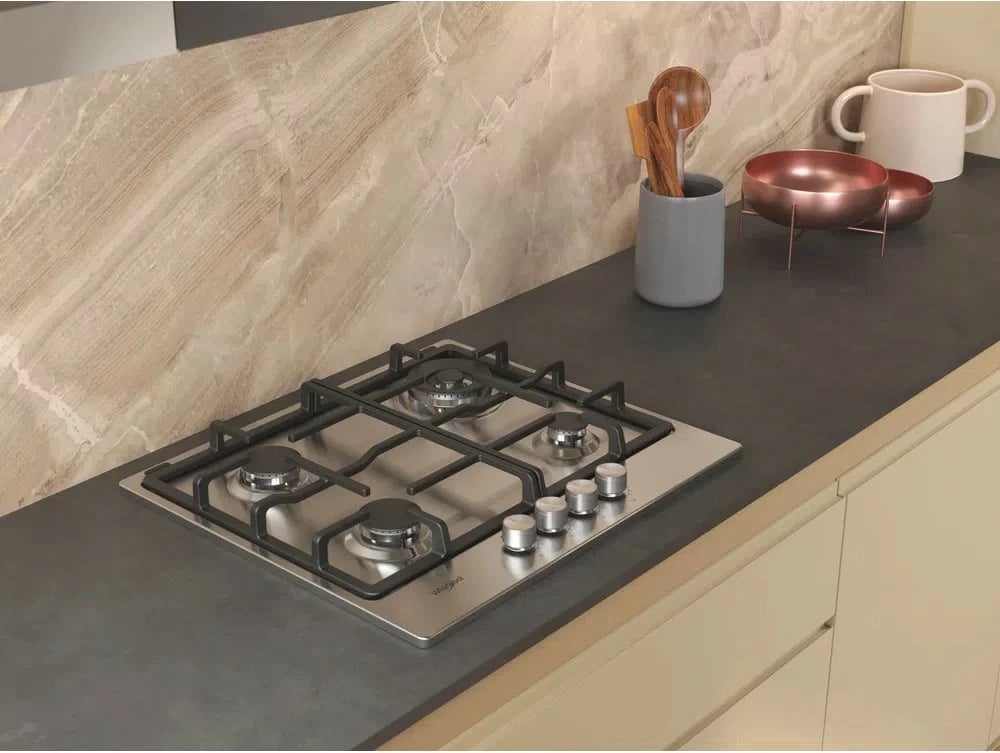 Sobë gazi Whirlpool TGML661IXR, 4 djegësa, inox