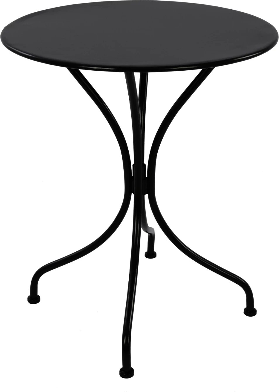 Tavolinë metalike e rrumbullakët, ngjyrë e zezë, FH5104.14, Φ60x72H cm
