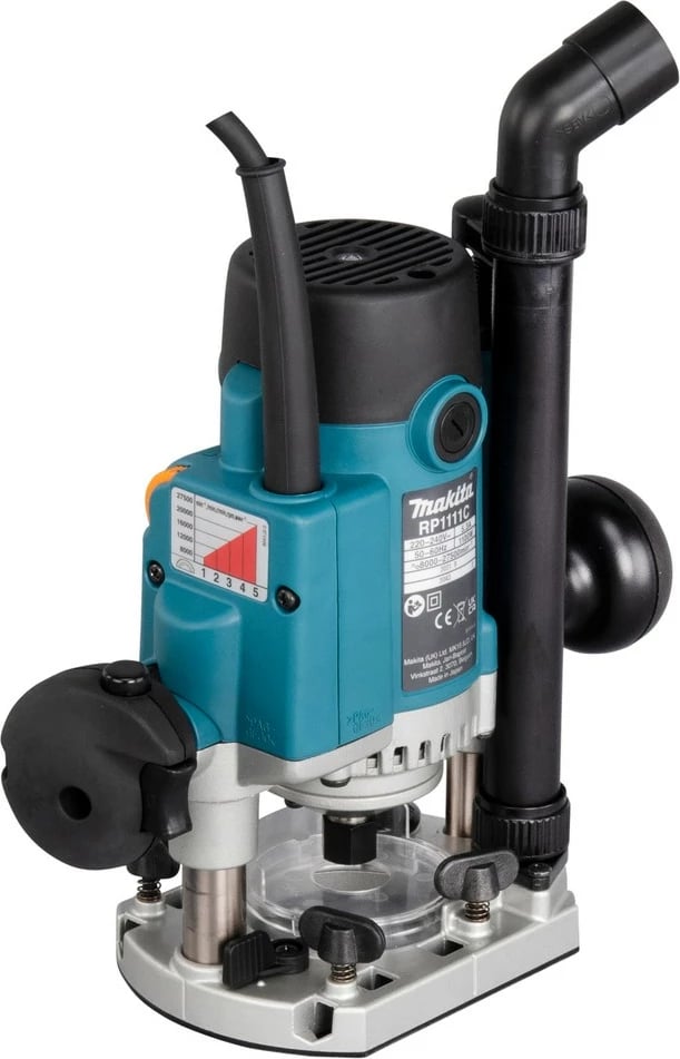 Frezer druri Makita RP1111CJFA, 1100W, bazë zhytëse, port pluhuri, blu