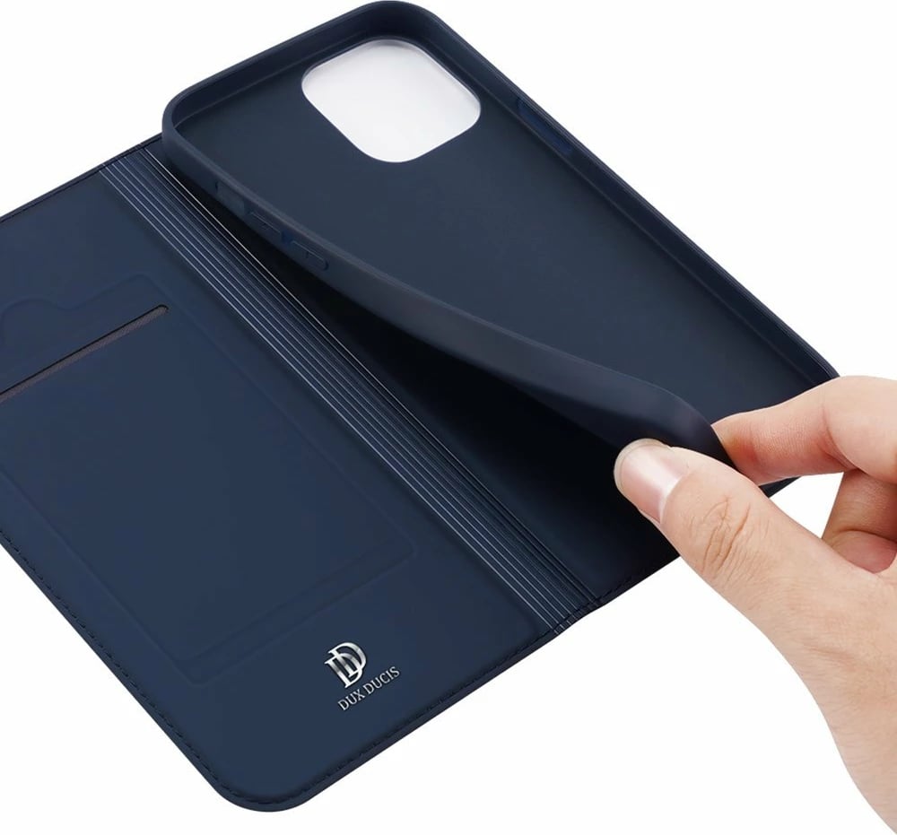 Mbështjellës Dux Ducis Skin Pro bookcase për iPhone 13 Pro, kaltër