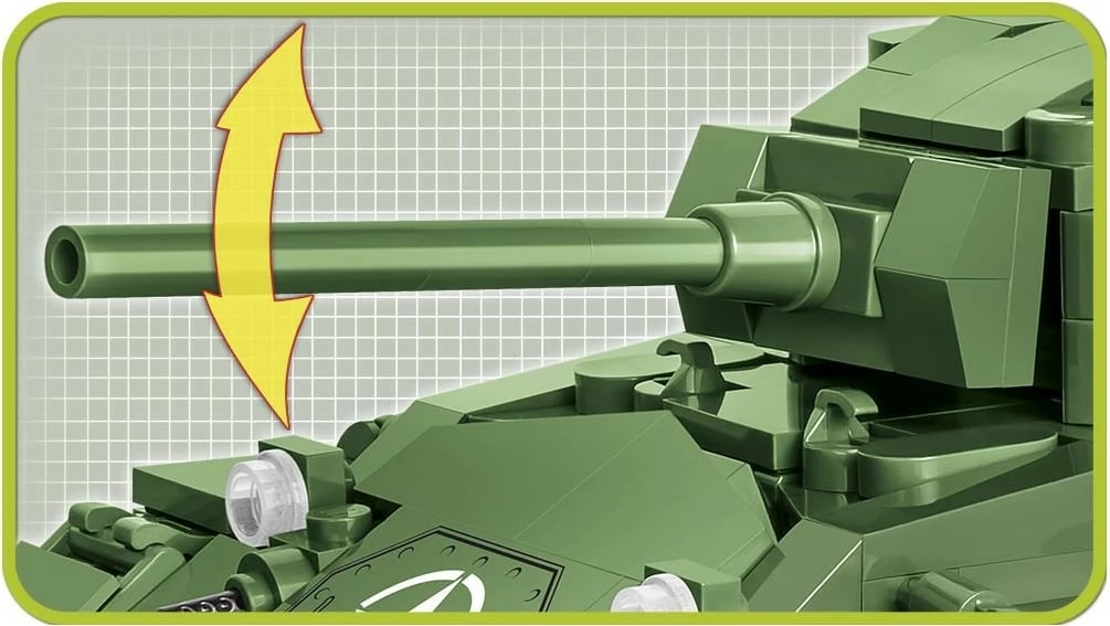 Set lodrash Cobi Klocki M24 Chaffee, 590 pjesë, 2 figura, Jeshile