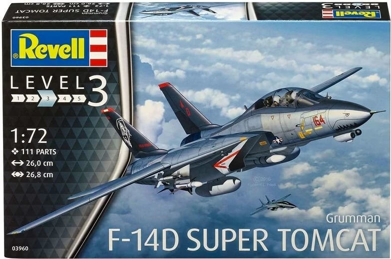 Model aeroplani Revell Grumman F-14D Super Tomcat, 1:72, Alumini