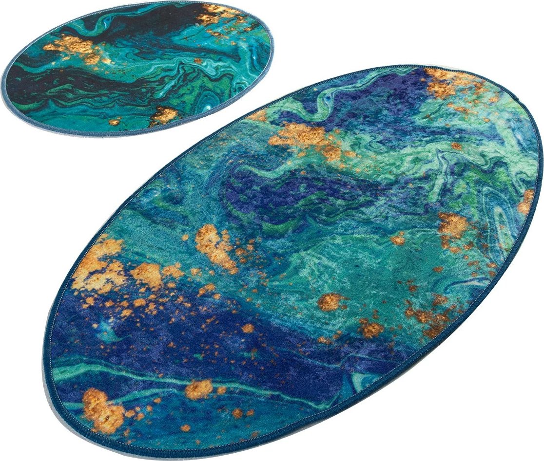 Set tapetash për banjo, dy copë, model Mijölnir, efekt mermeri