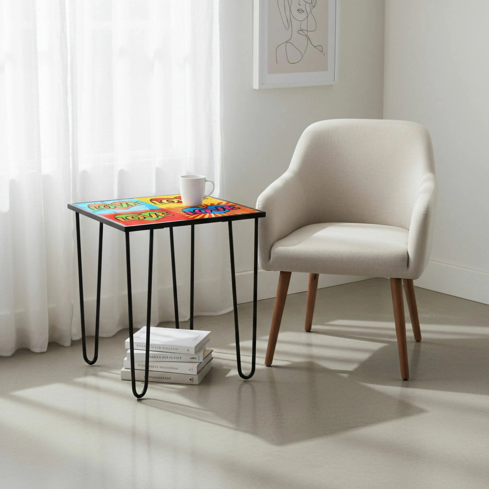 Tavolinë kafeje Skye Decor, Shb-032-A, shumëngjyrëshe