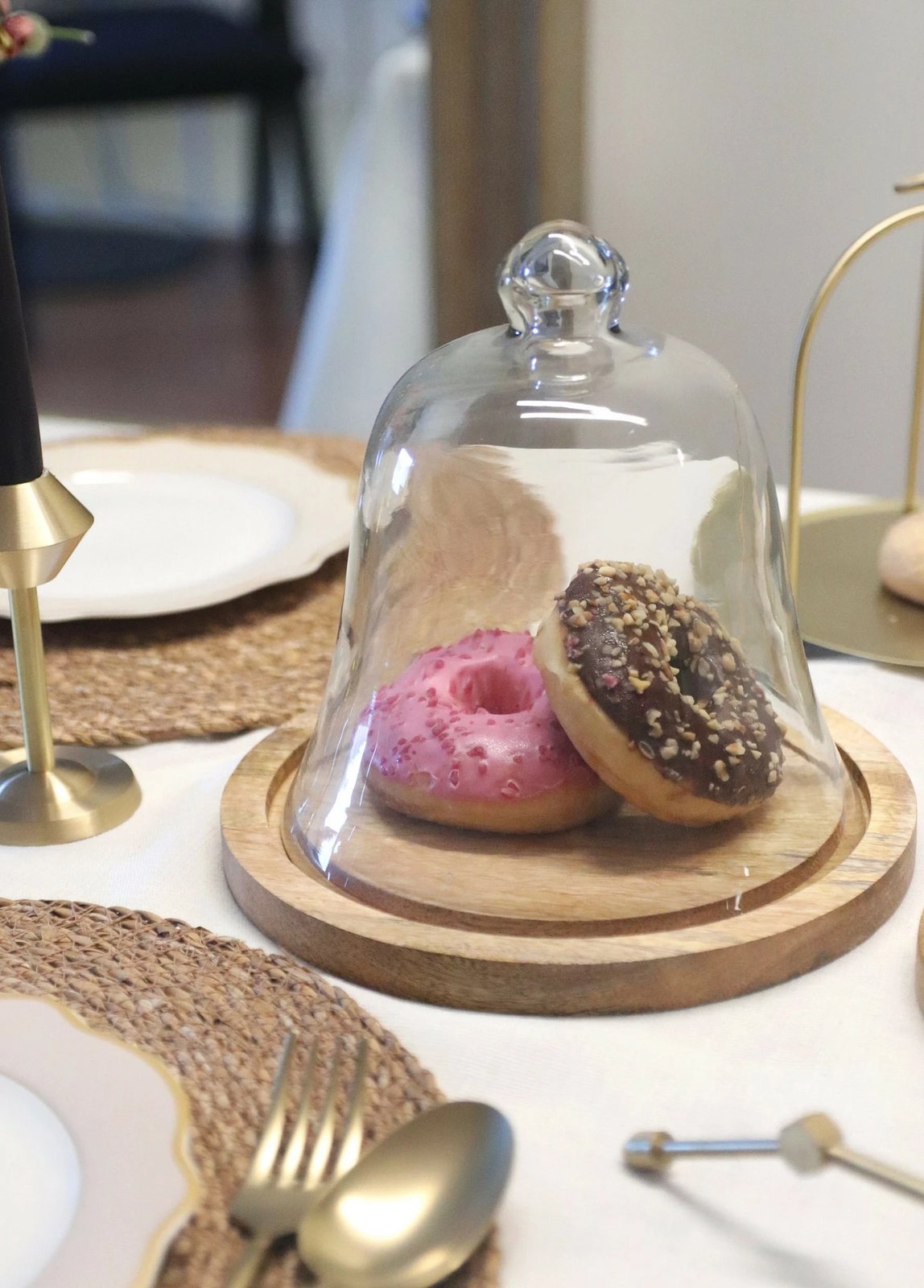 Pjatë për servirje tortash Hermia, CAM0390, transparente, 20x21x21cm