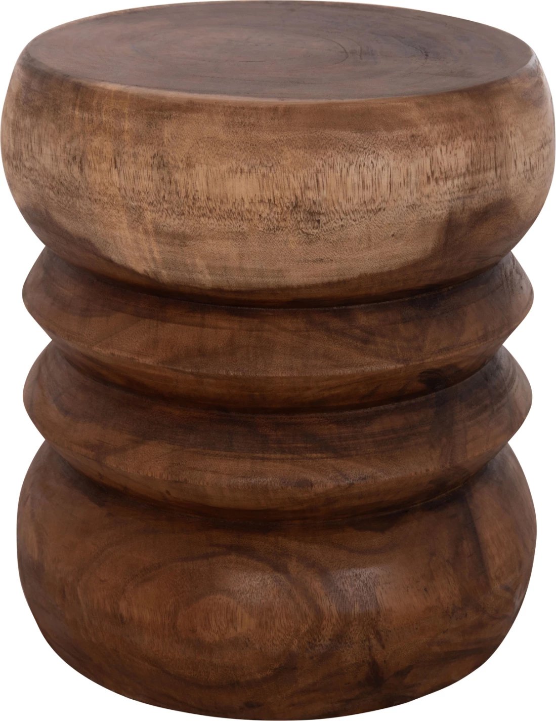 Stool i rrumbullakët prej druri suar natyral, FH9910, 40x45cm