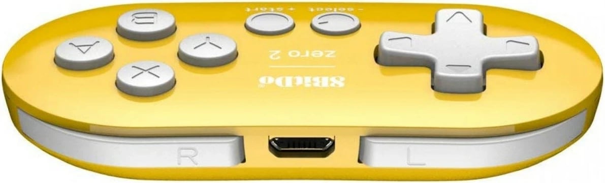 Gamepad 8BitDo Zero 2, Wireless/Bluetooth, për Nintendo Switch/PC/Android, Verdhë