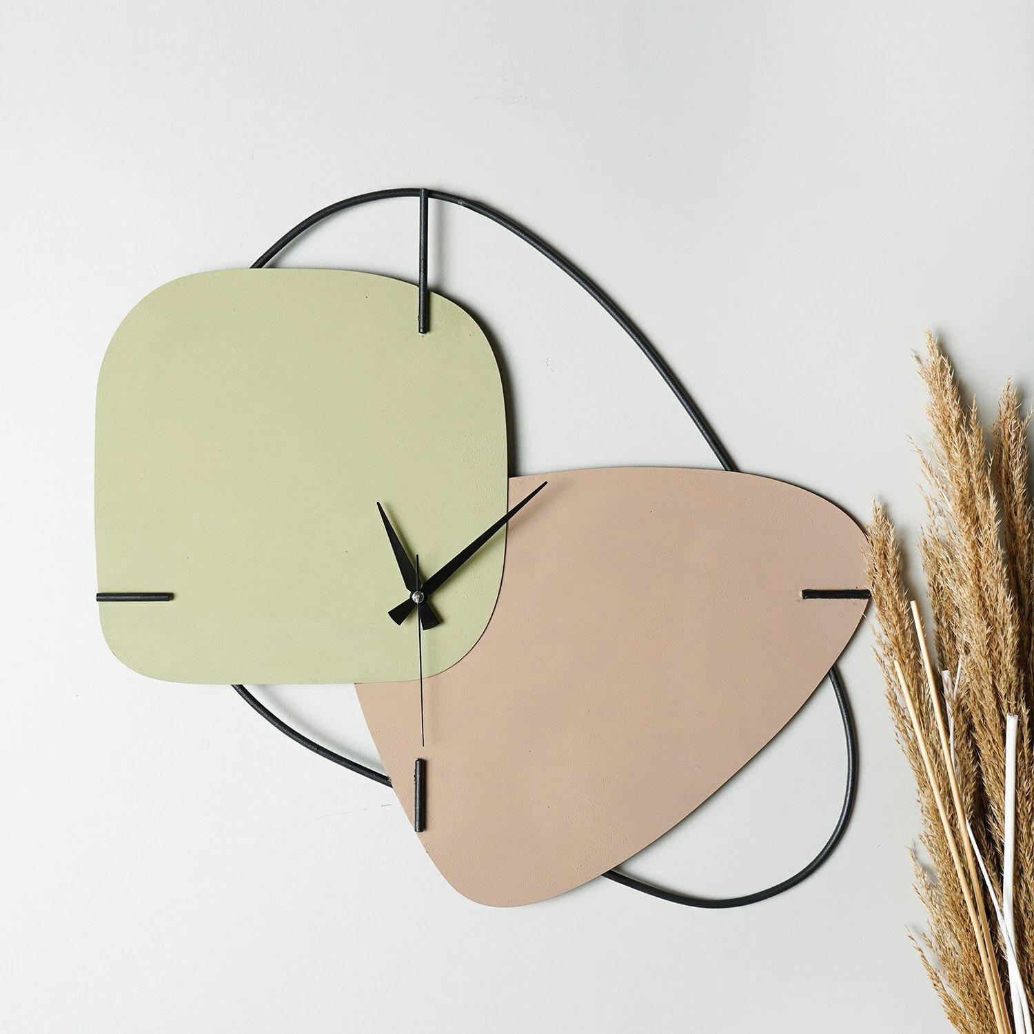 Orë muri dekorative metalike Wallity, Brazil, ngjyrë kafe dhe e gjelbër, 58x55cm