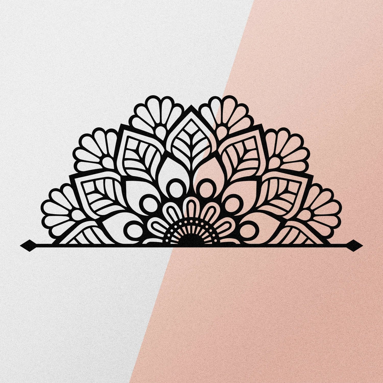 Aksesor dekorativ metalik për mur Wallity, Esila, ngjyrë e zezë, 160x71cm