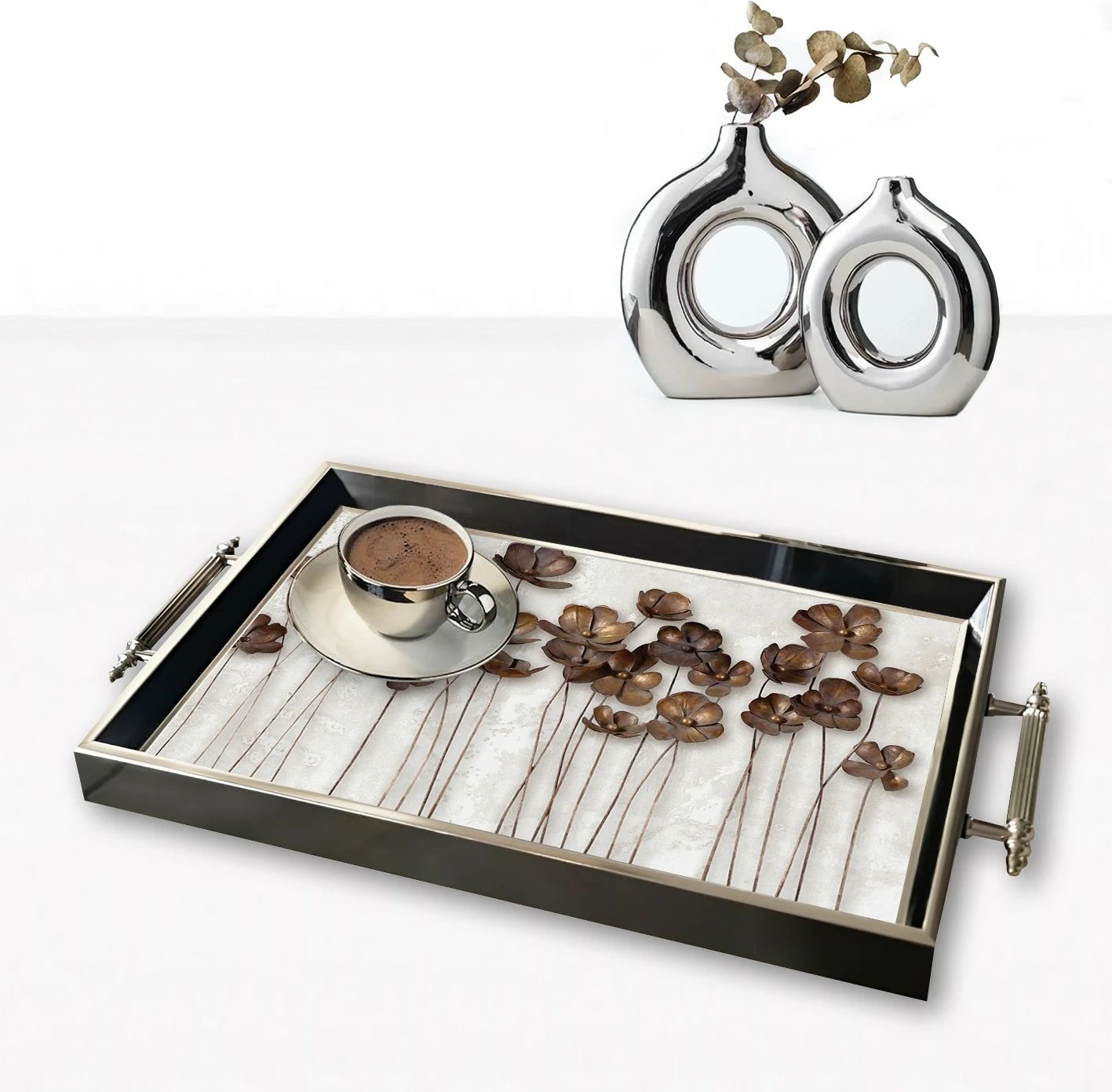 Tabaka dekorative prej qelqi, dizajn Aberto, TPG9861, shumëngjyrëshe