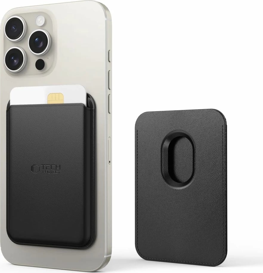 Mbështjellës kartelash Tech-Protect MagWallet me MagSafe, i zi