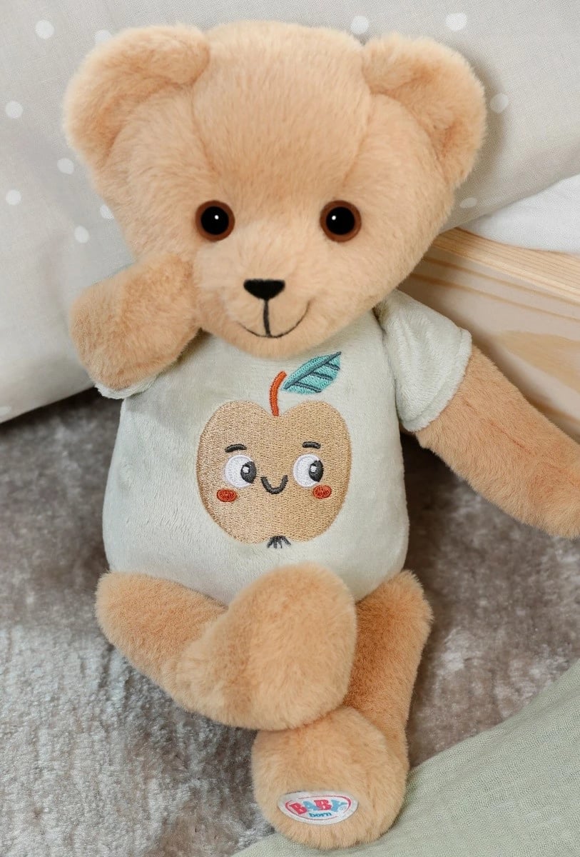 Ari pelushi, Baby Born, Teddy 839225-116725, 26 cm, i butë për foshnje 0+, i larshëm 30°C, bezhë