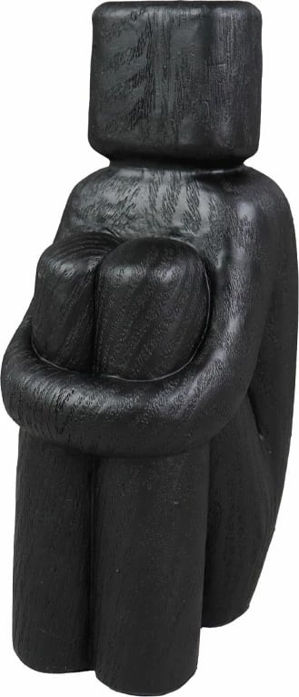 Dekor trupor SEDUTO.III, polirezine, ngjyrë e zezë, 9.5x7.5x20cm