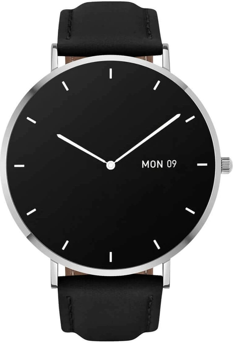 Smartwatch Garett Verona, 1.3" AMOLED, IP67, i zi/argjendtë