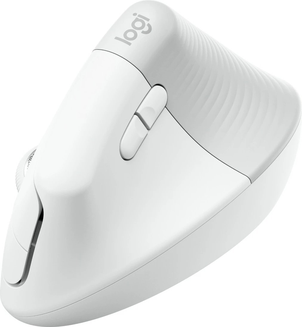 Maus Logitech Lift për Biznes, vertikal, 6 butona, wireless, Bluetooth, Bolt USB, ngjyrë e bardhë