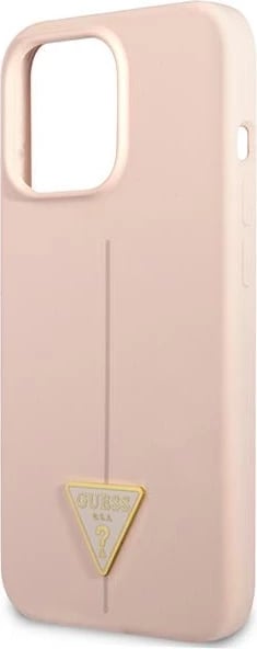 Mbështjellës Guess GUHCP13XSLTGP për iPhone 13 Pro Max 6.7", silikon, rozë