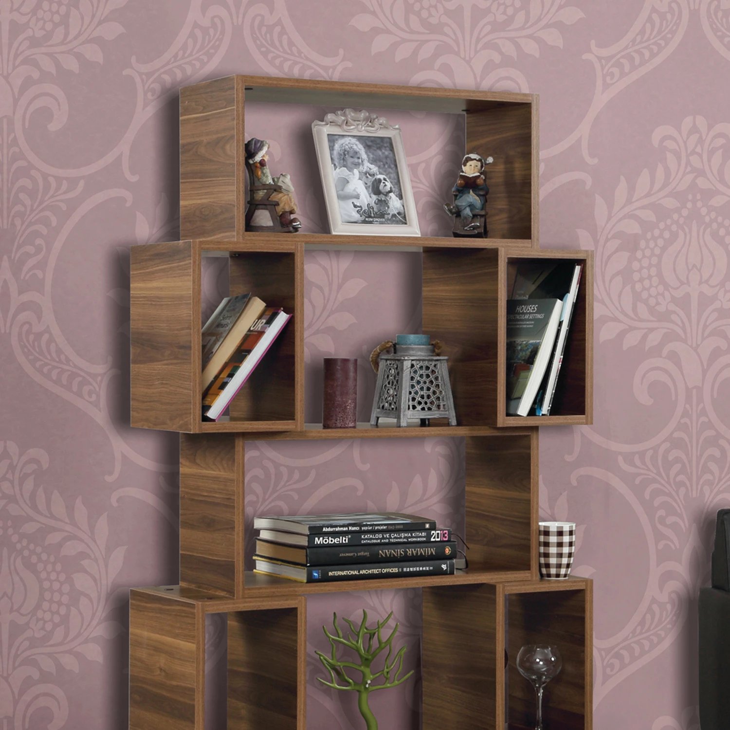 Raft librash Hanah Home, Box, ngjyrë arre