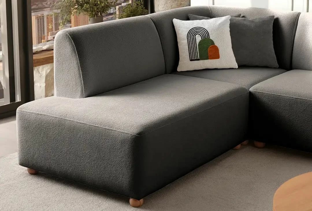 Këndare S-Loft majtas, ngjyrë antracit, Atelier del Sofa