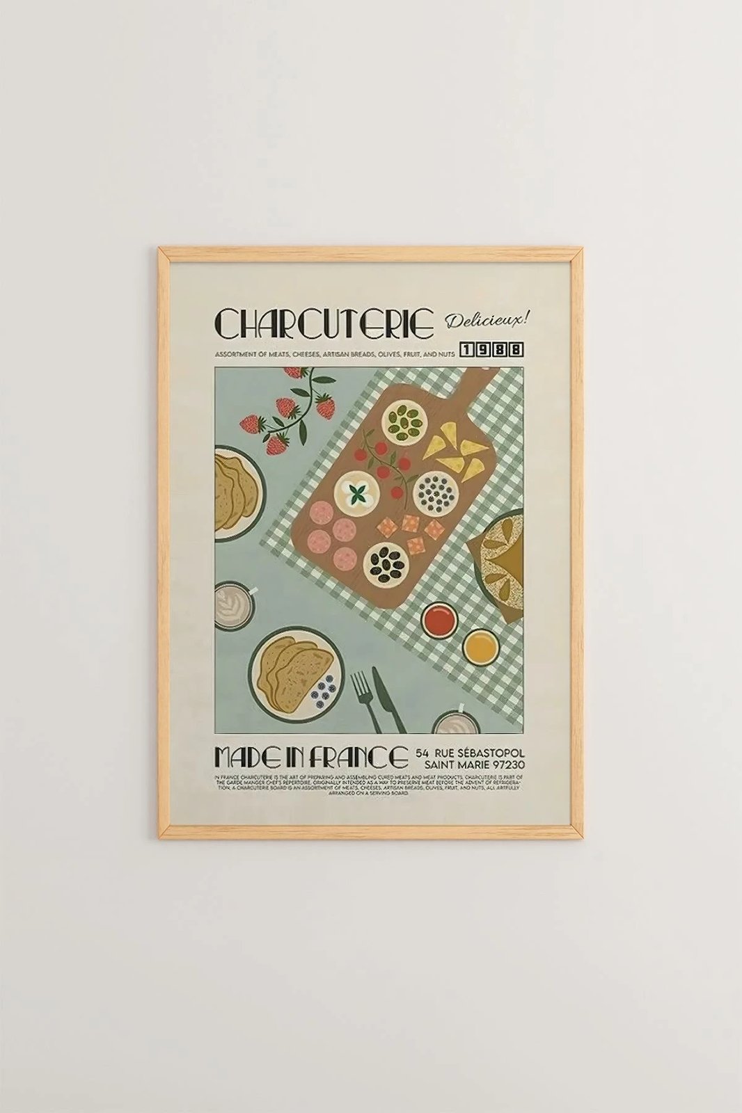 Pikturë dekorative me kornizë, shumëngjyrëshe, Ersy1Ham30