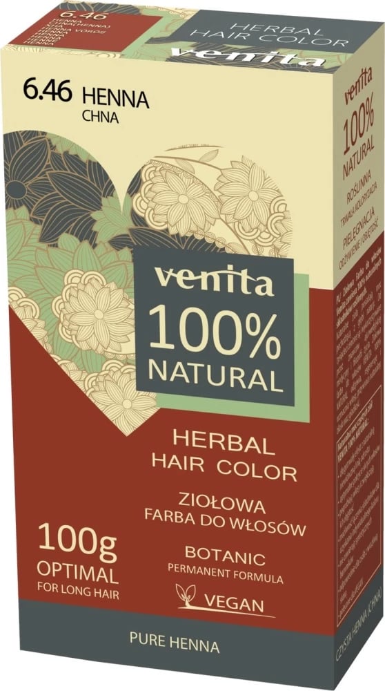 Ngjyrë për flokë për femra Venita 6.46 Henna, 100g