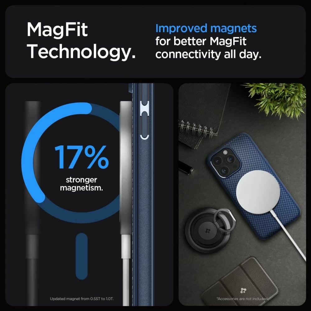 Mbështjellës Spigen Mag Armor MagSafe për iPhone 15 Pro Max, Blu
