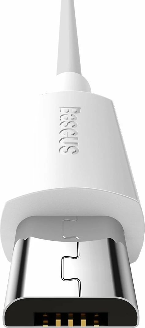 Set kabllo Baseus Simple Wisdom, USB-A në MicroUSB, 1.5m, 2 copë, Bardhë