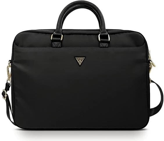 Çantë laptopi Guess Nylon Triangle Logo, 16 inç, Najlon, E zezë