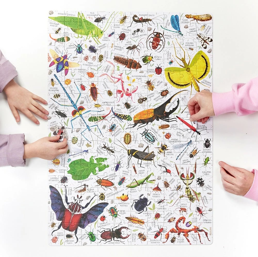 Puzzle CzuCzu Puzzlove Insects 200 pjesë, për fëmijë, Karton