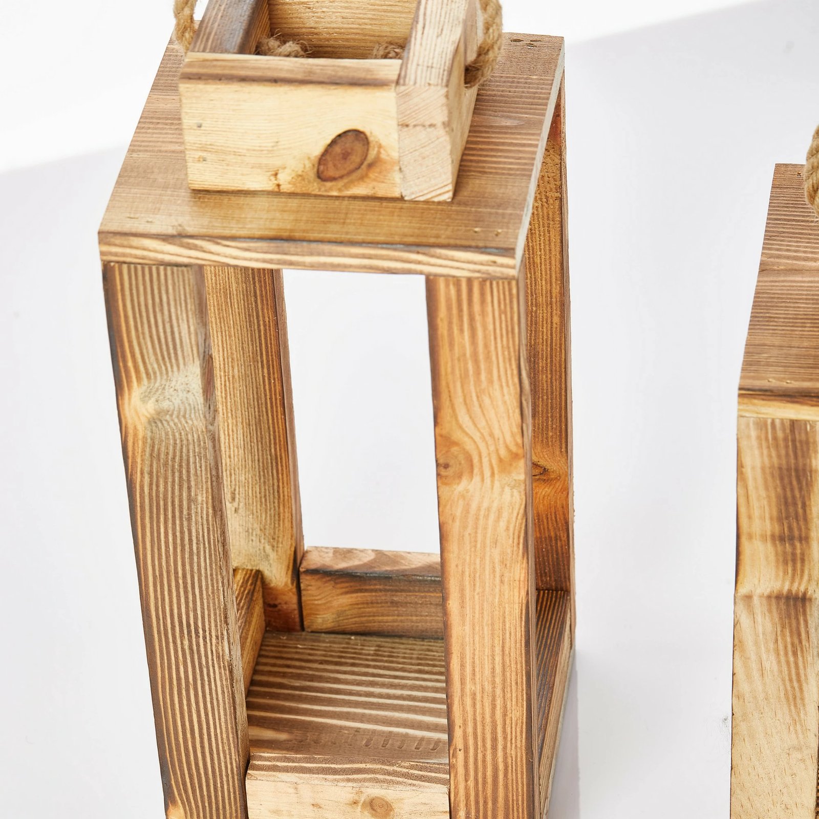 Qiri mbajtës Aberto Design, dy copë, ngjyrë natyrale, formë llambadar