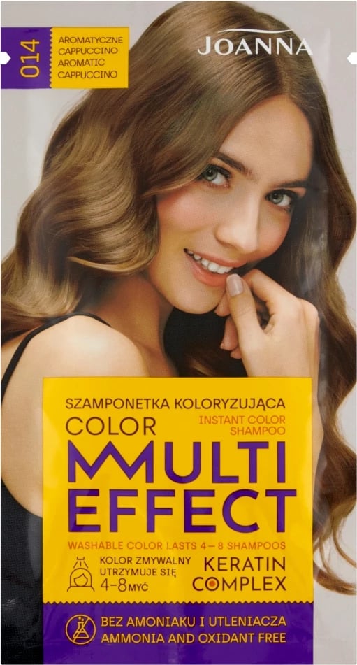 Shampo ngjyruese për femra Joanna Multi Effect Color 014 Aromatyczne Cappuccino 35g