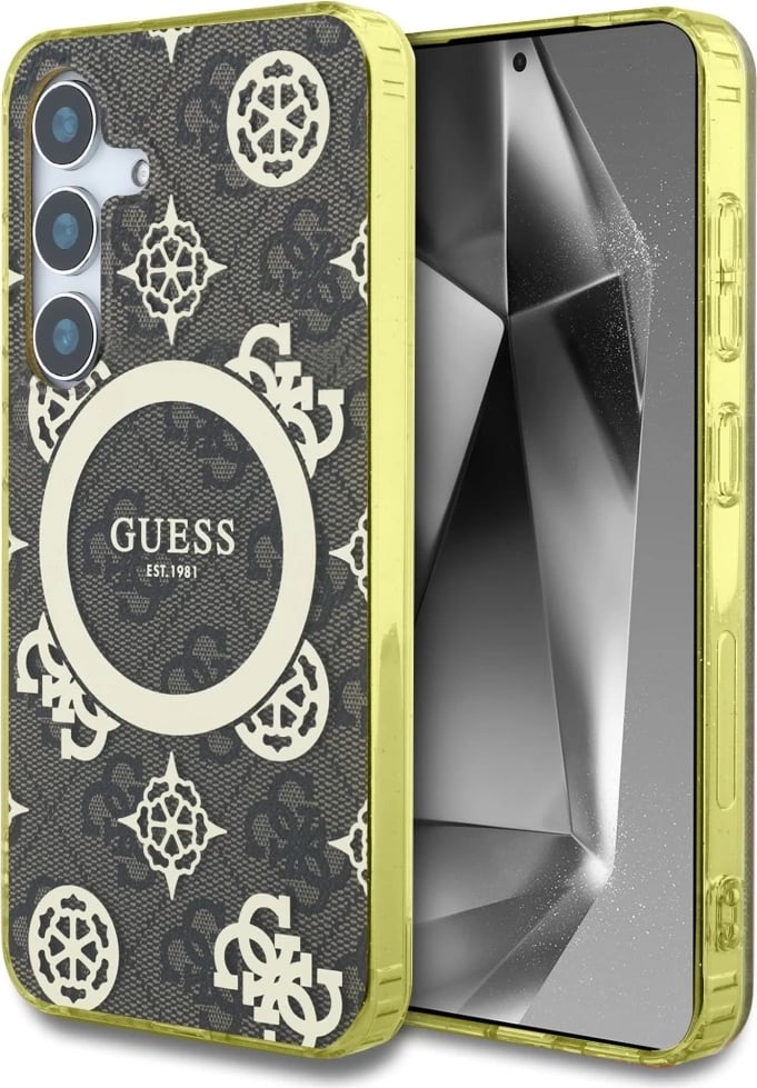 Mbështjellës Guess për Samsung Galaxy S25, MagSafe, Peony Pattern, Kafe Mbështjellës Guess për Samsung Galaxy S25, MagSafe, Peony Pattern, Kafe