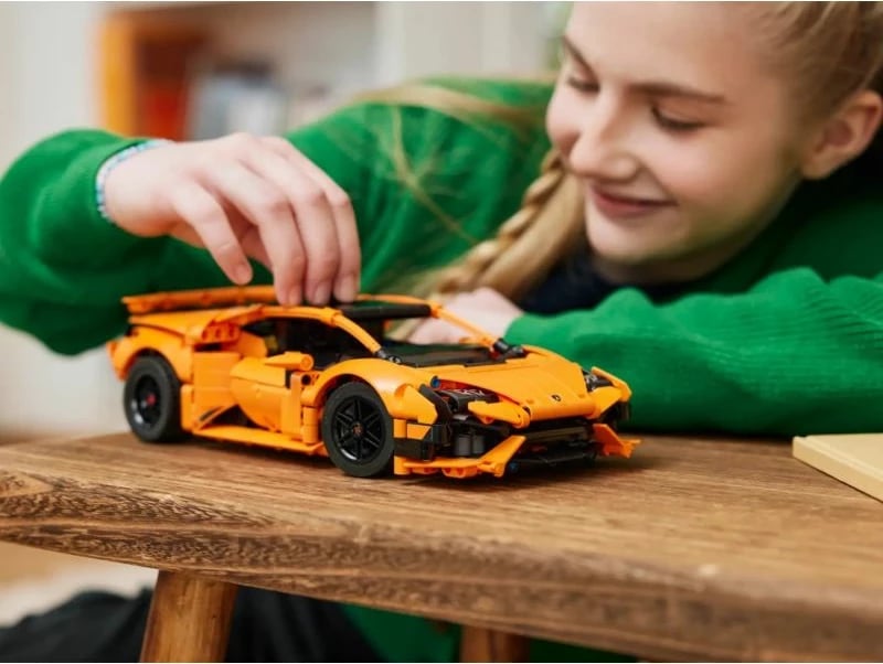 Set ndërtimi Lego Technic Lamborghini Huracán për fëmijë, portokalli