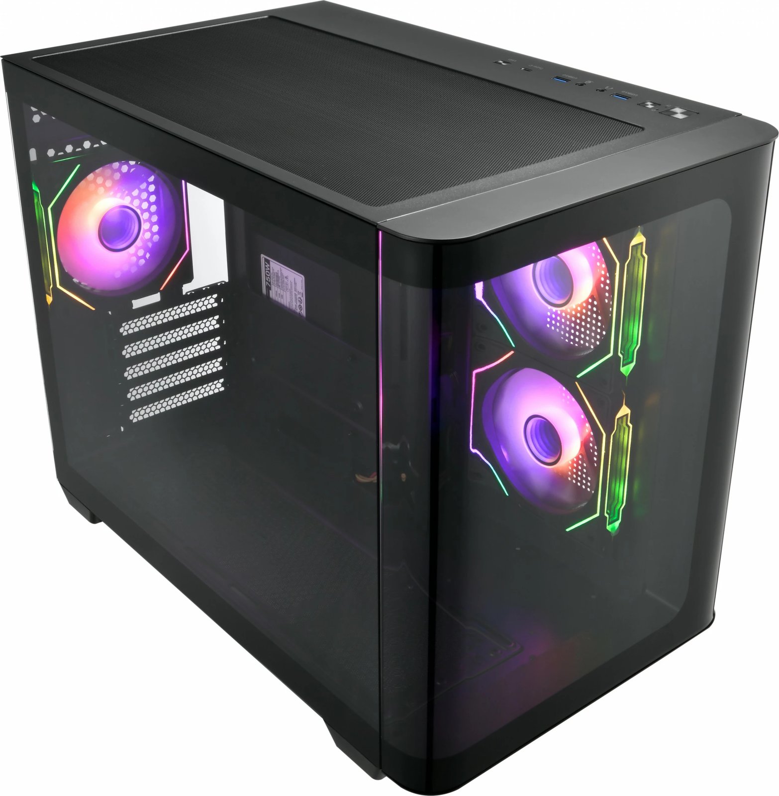 Kasë FSP S380-BA ARGB TG, Midi Tower, e zezë