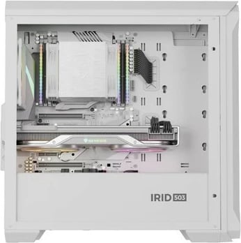 Kasë Natec Genesis IRID 503 ARGB LITE, Micro Tower, ARGB, e bardhë Kasë Natec Genesis IRID 503 ARGB LITE, Micro Tower, ARGB, e bardhë