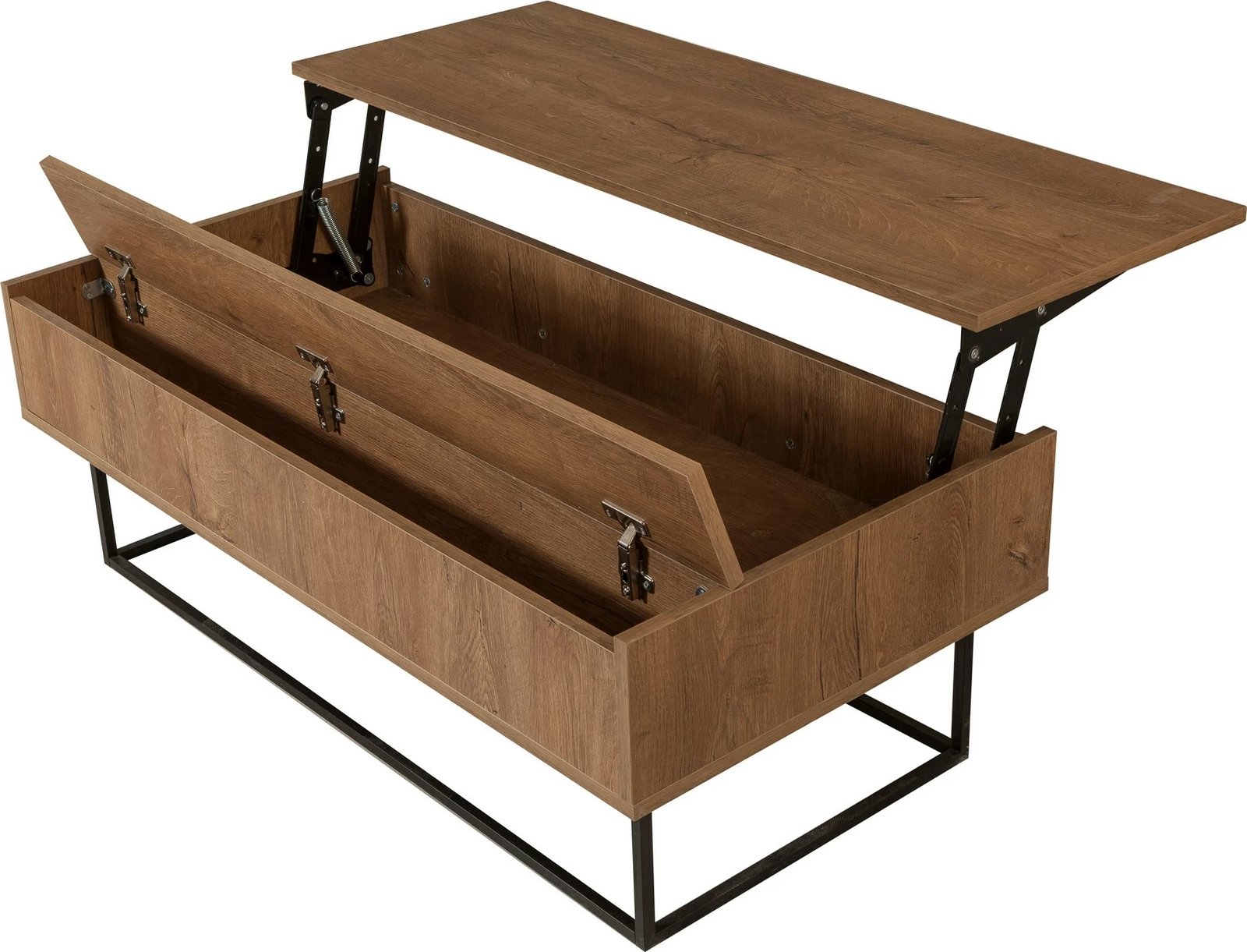 Set mobiljesh për dhomë dite, Skye Decor, Laxus Takım 26, ngjyrë arre dhe e zezë