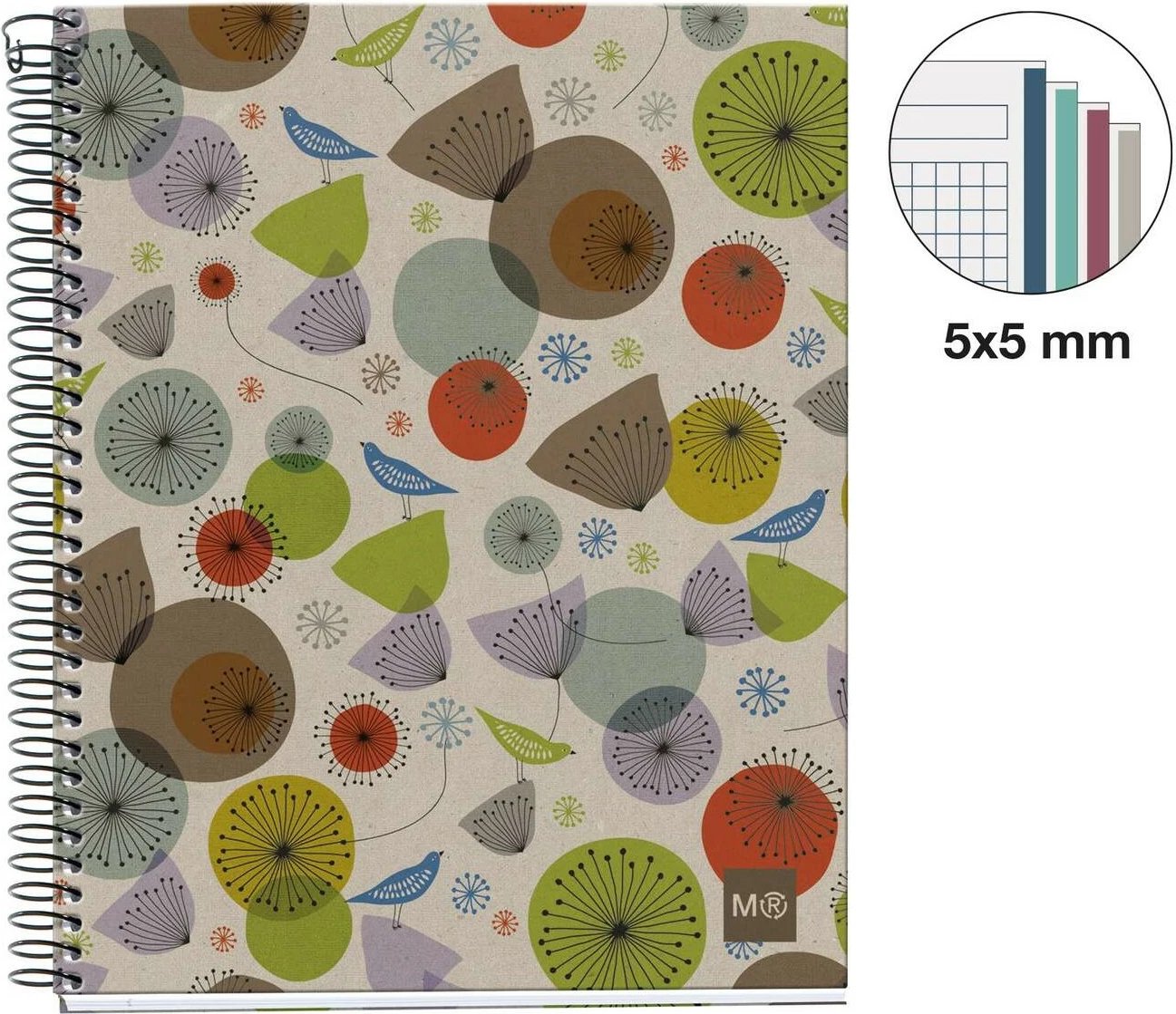 Fletore me spirale MAUL A246399, A5, 120 fletë, 80g, shumëngjyrëshe