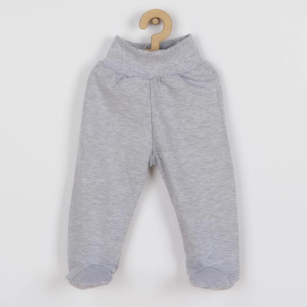 Pantallona me këmbë për bebe, NEW BABY, Classic II, madhësia 80 (9-12m), gri